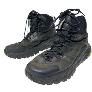 Hoka One One Men's Size 10.5 Gore-Tex Ankle Hiking Boots Black Vibram Sole